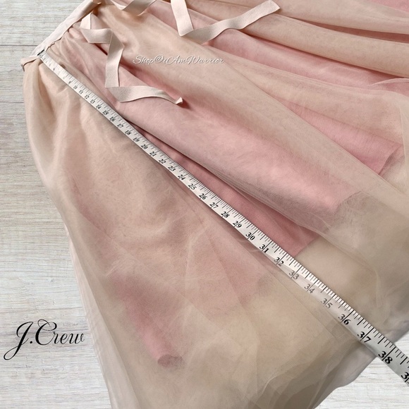 J.Crew NWT pink sorbet ribbon waist tulle ankle length skirt *shop@iamwarrior - Picture 12 of 16